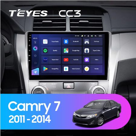 Штатная магнитола Toyota Camry 7 XV 50 55 (2011-2014) Teyes CC3 - фото 7676