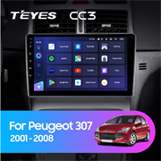 Штатная магнитола Peugeot 307 1 (2001-2008) Teyes CC3