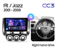 Штатная магнитола Honda Fit GD Jazz GD (2001-2008) Правый руль - Teyes CC3