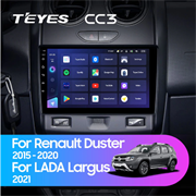 Штатная магнитола Renault Duster 2015-2020 / LADA Largus 1 2021 Teyes CC3
